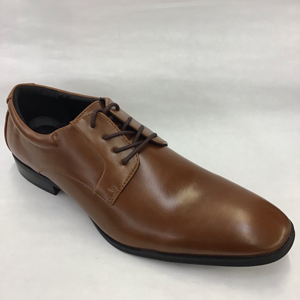 New Mens Alfani Andrew Plain Toe Derbys In Dark Tan Size 11 M